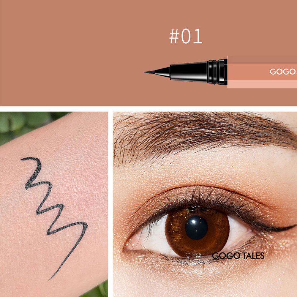#01 Black Eyeliner Application - Sharp Winged Liner Tutorial