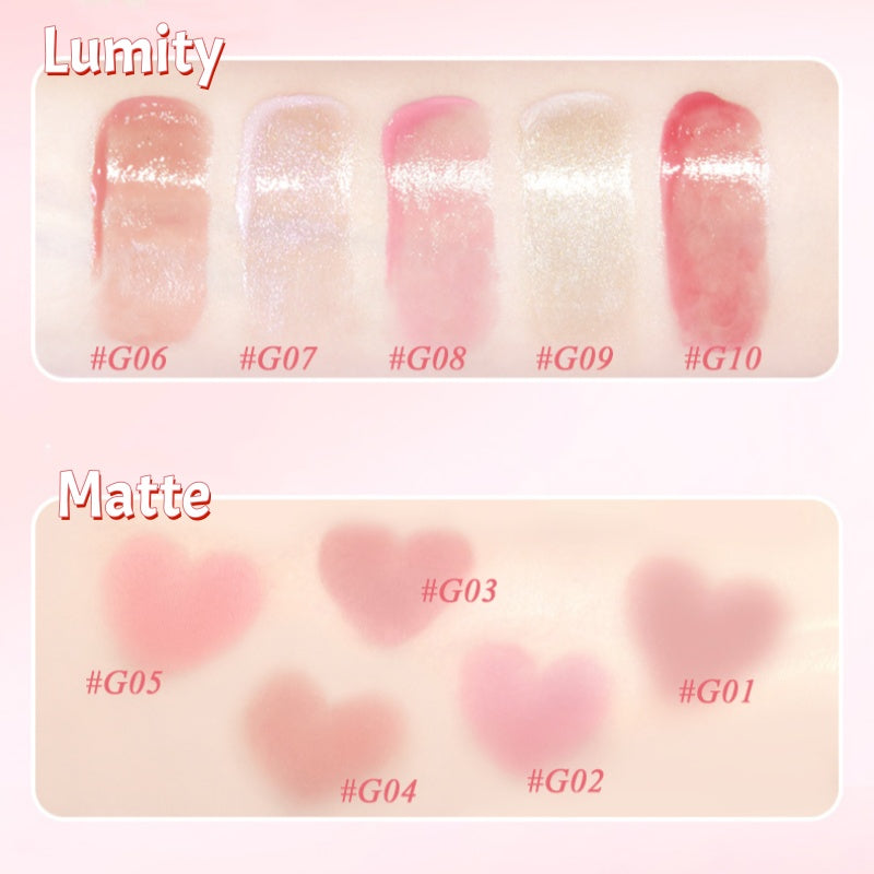10 Shade Swatches Comparison - From Almond Nude to Holographic Glitter Blushes on Arm