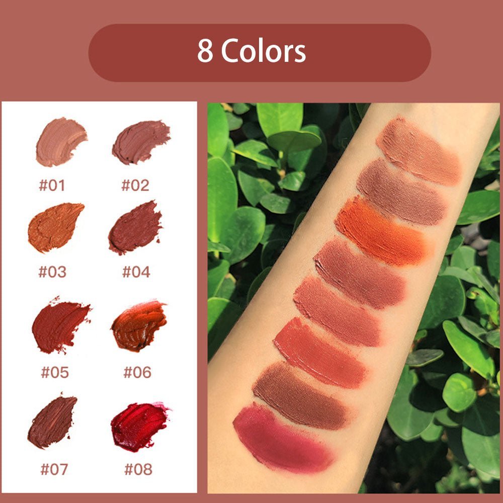 Arm Swatches of 12 Matte Lipsticks - Nude Pink to Mocha Color Range & Velvet Finish
