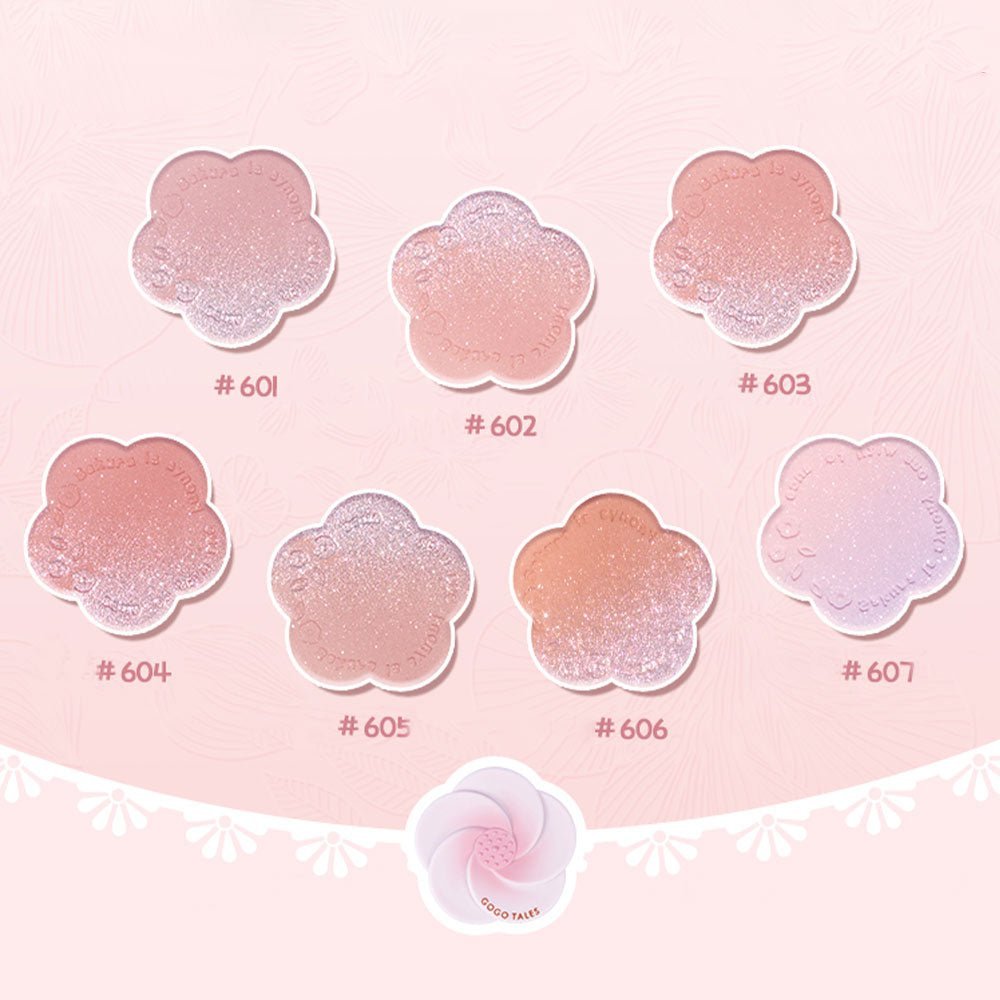 Blush Color Comparison - Pink to Purple Gradient Shades Swatches