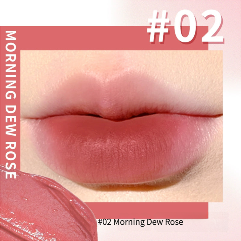 G02 Morning Rose Lip Application - Fresh Pink Stain Look