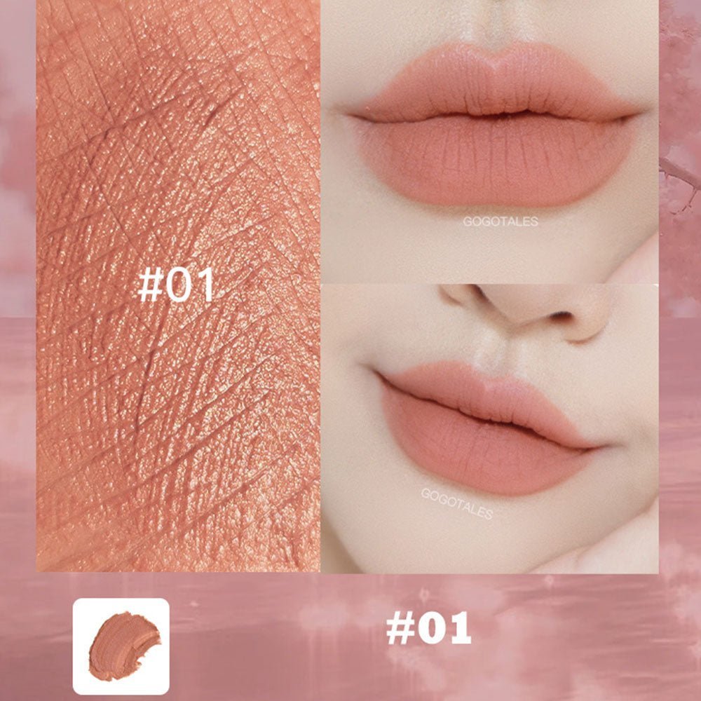 GOGOTALES #01 Nude Pink Lip Glaze Application - Natural Everyday Matte Look