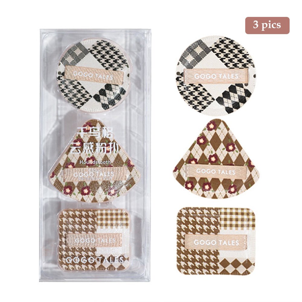 GOGOTALES 3-in-1 Powder Puffs: Triangle, Round, Square