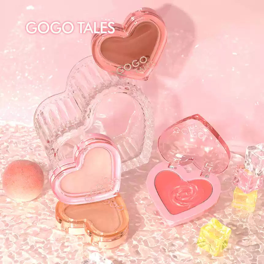 GOGOTALES Dual-Texture Blush Demonstration - Creamy Mousse Transforms to Velvet Powder on Skin