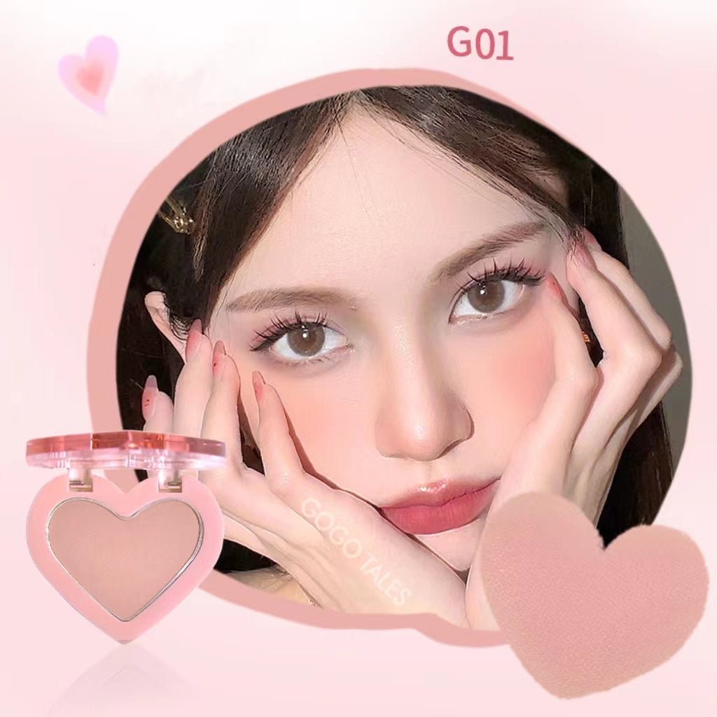 GOGOTALES G01 Almond Cookie Blush Application - Beige Contour Effect for Natural Facelift Look