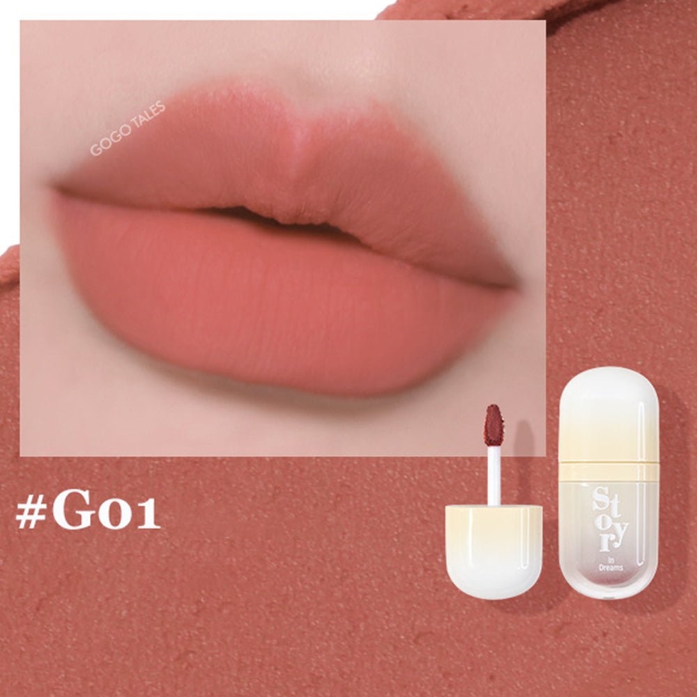 GOGOTALES G01 Warm Nude Rose lipstick & card.