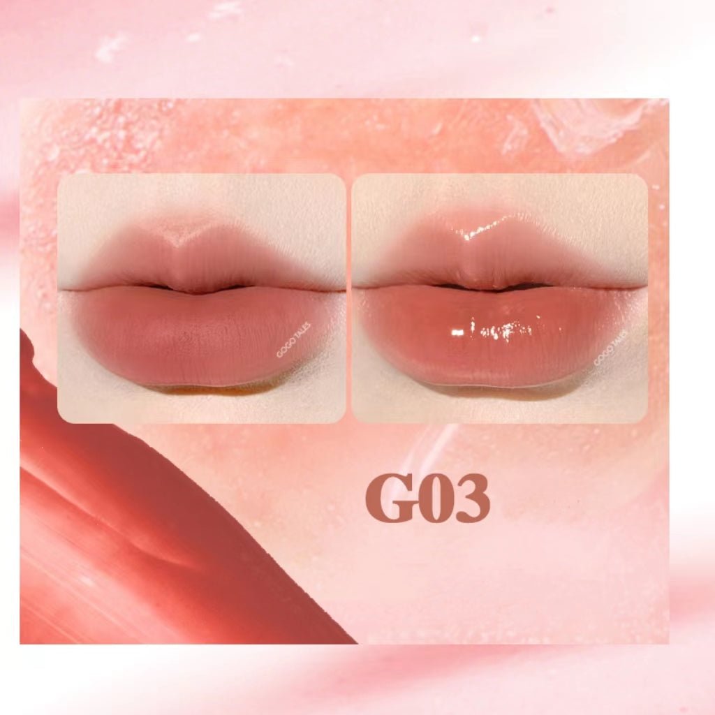 GOGOTALES G03 Sweet Cheese Lip Gloss - Peachy Nude Lips with Velvet-Matte Finish
