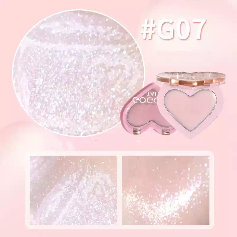 GOGOTALES G07 Mermaid Tears Blush - Ethereal Pink Glow with Violet Holographic Sparkle for Fantasy Makeup