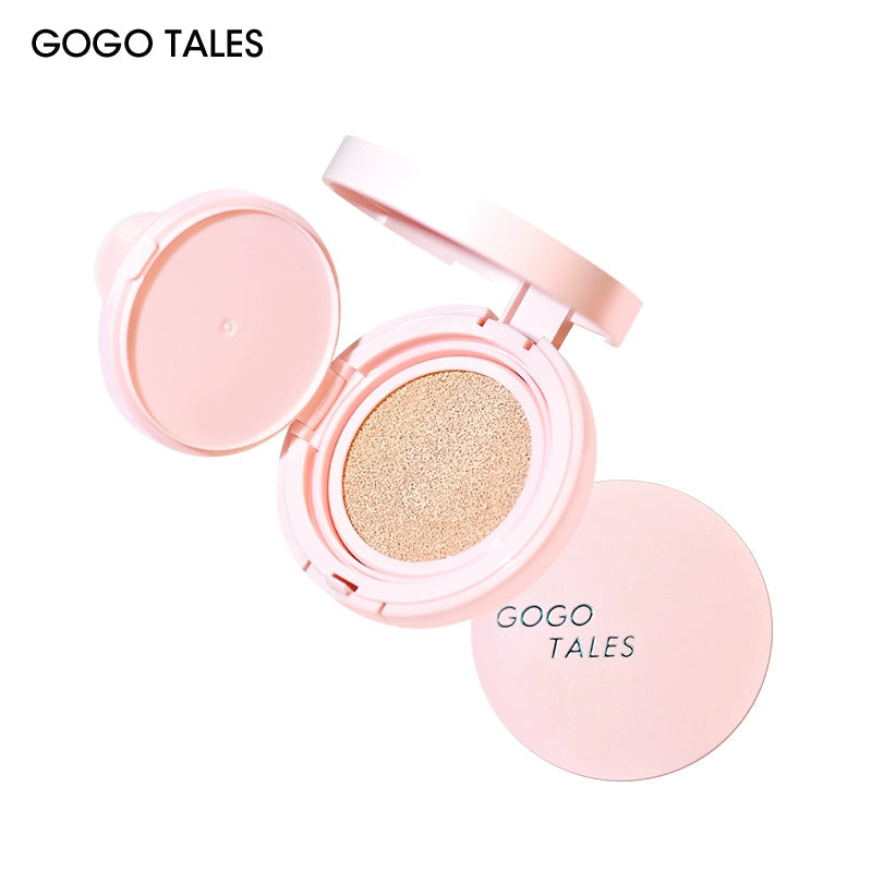 GOGOTALES Second Skin Cushion Foundation Packaging - Clean White Background with Mirror Compact Design