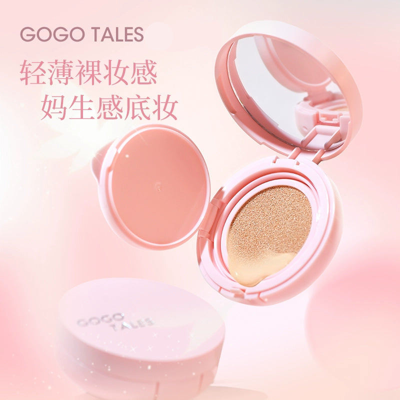 GOGOTALES Second Skin Cushion Foundation Packaging - Natural Bare Skin Finish & Mirror Compact Design