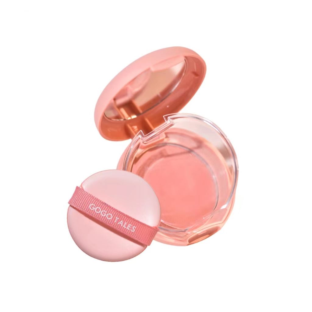 GOGOTALES Single Color Blush Cream White Background - Velvet Cloud Texture in Mirror Finish Packaging