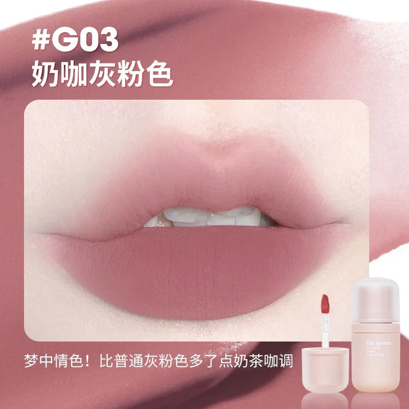 GOGO TALES G03 Greyish Pink lip swatch.