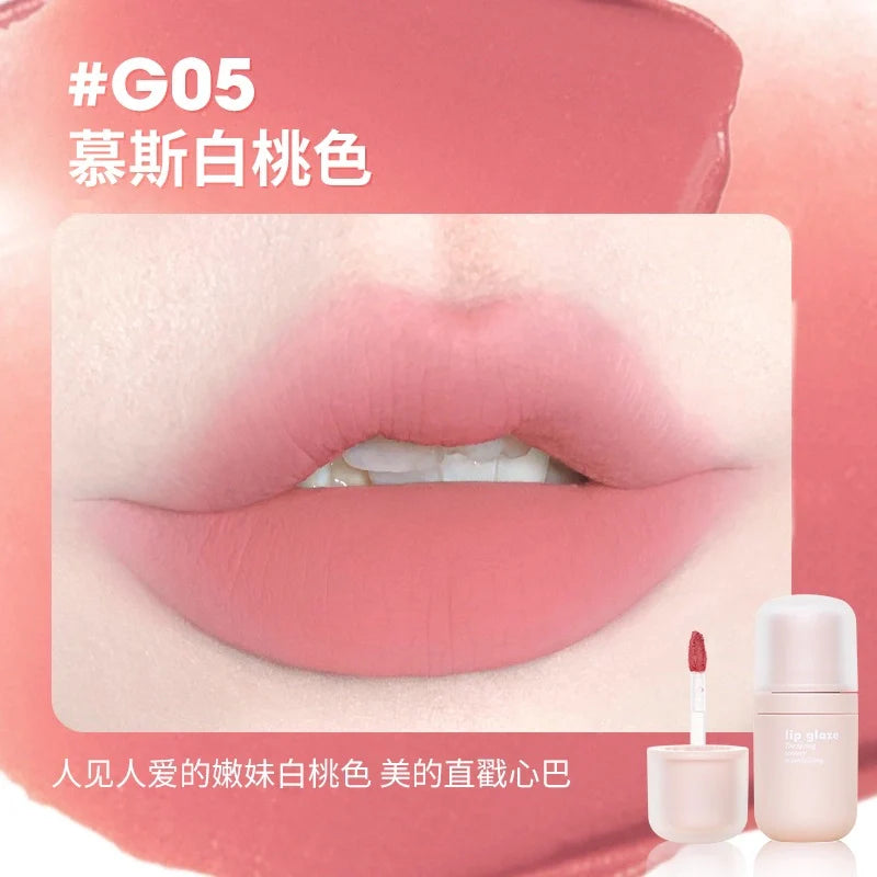 GOGO TALES G05 Peach Mousse lip swatch.