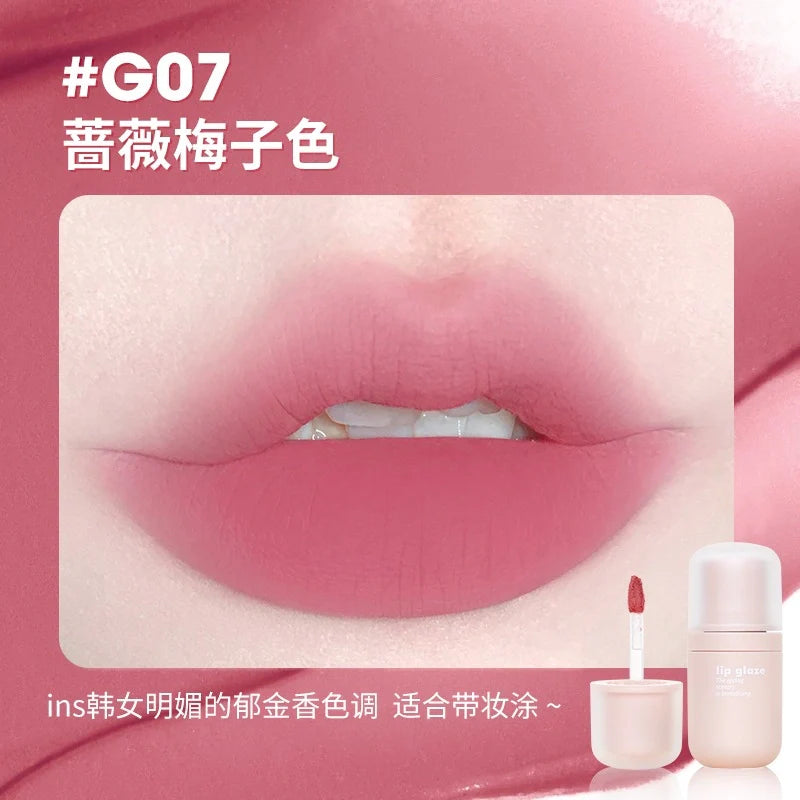 GOGO TALES G07 Plum Rose lip swatch, warm rose tone, suitable for daily makeup