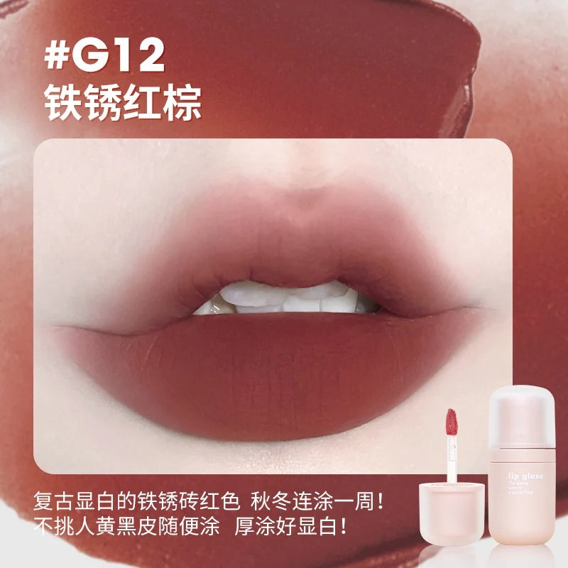 GOGO TALES G12 Terracotta Spice lip swatch, a best-selling shade.