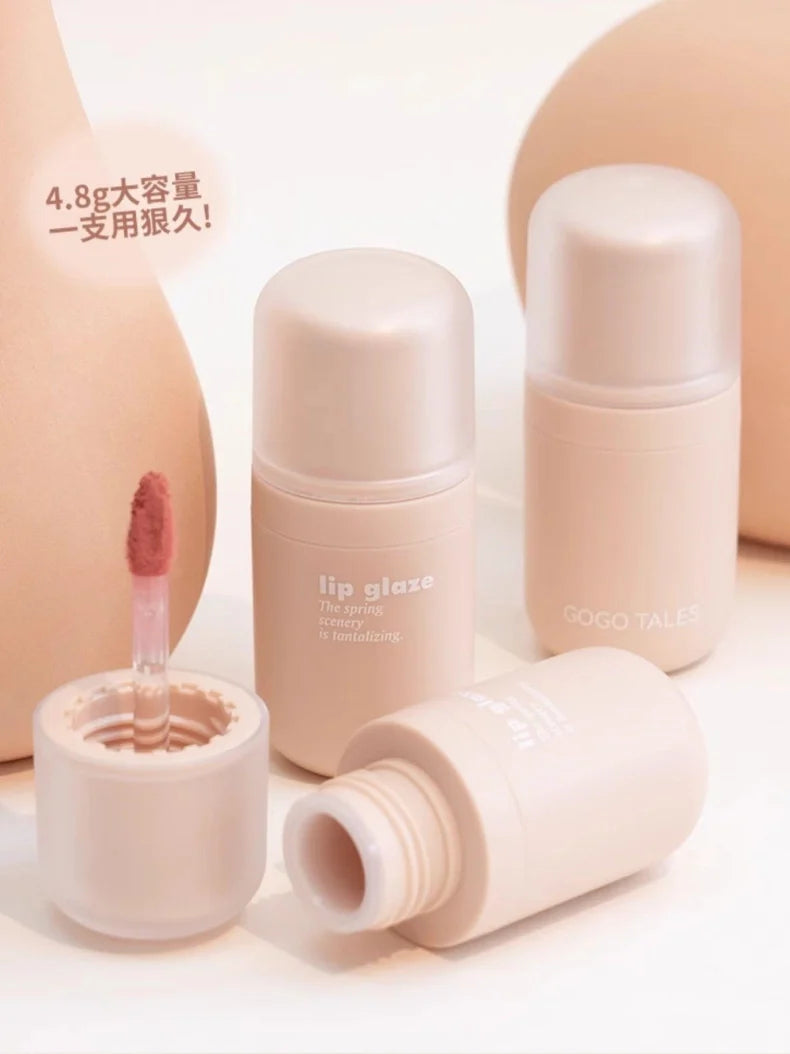 GOGO TALES Velvet Mist Longwear Lip Mud multiple product display.