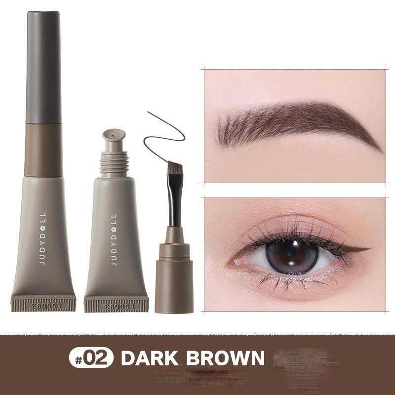 Judydoll 2 In 1 eyebrow gel in dark brown, a waterproof formula for brows and eyeliner