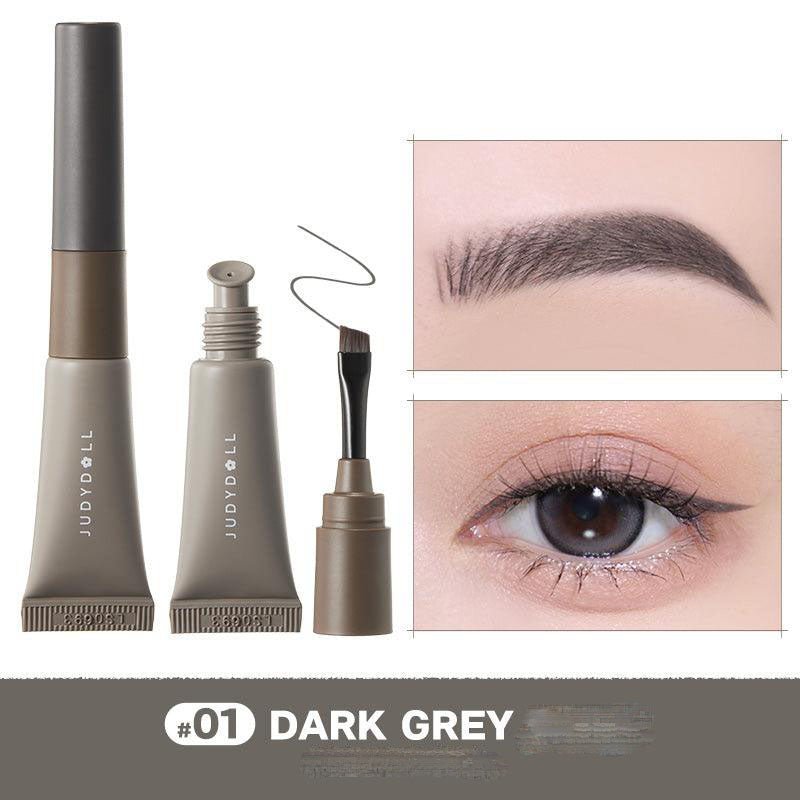 Judydoll HornShape dual-ended eyebrow gel in grey brown, for shaping and setting brows