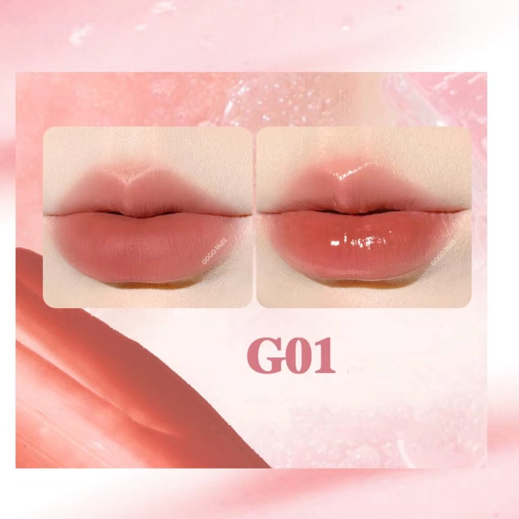 OGOTALES G01 Cream Puff Lip Gloss Application - Natural Nude Lips with Hydrating Shine