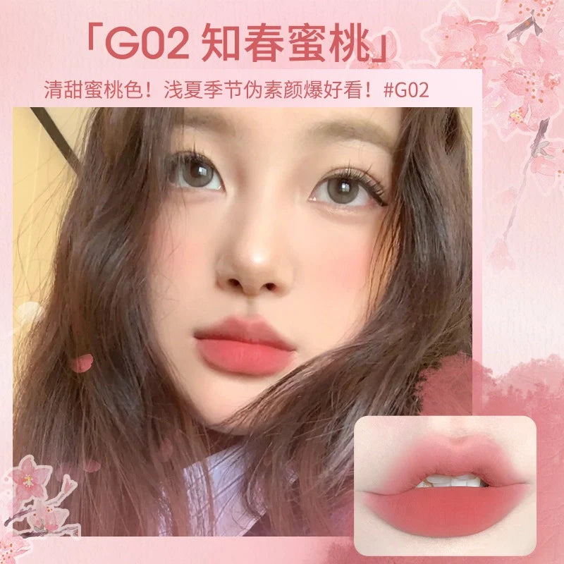 Thin Mud Gauze Lip Gloss - Velvet Matte Finish Best Selling Shades: G02