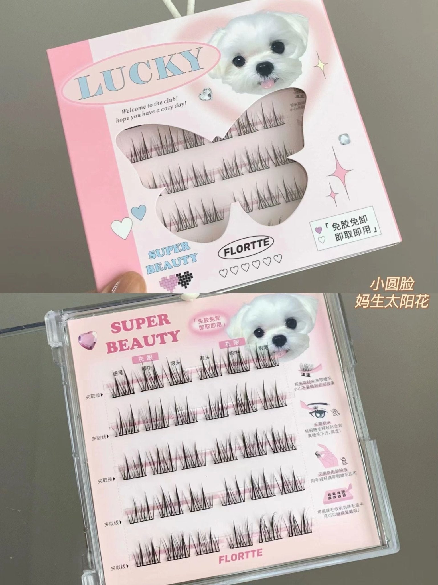 Flortte I Am Super Beauty Glue - free Segmented False Eyelashes - GOGOTALES假睫毛
