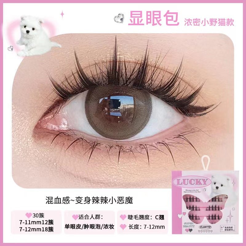 Flortte I Am Super Beauty Glue - free Segmented False Eyelashes - GOGOTALES假睫毛