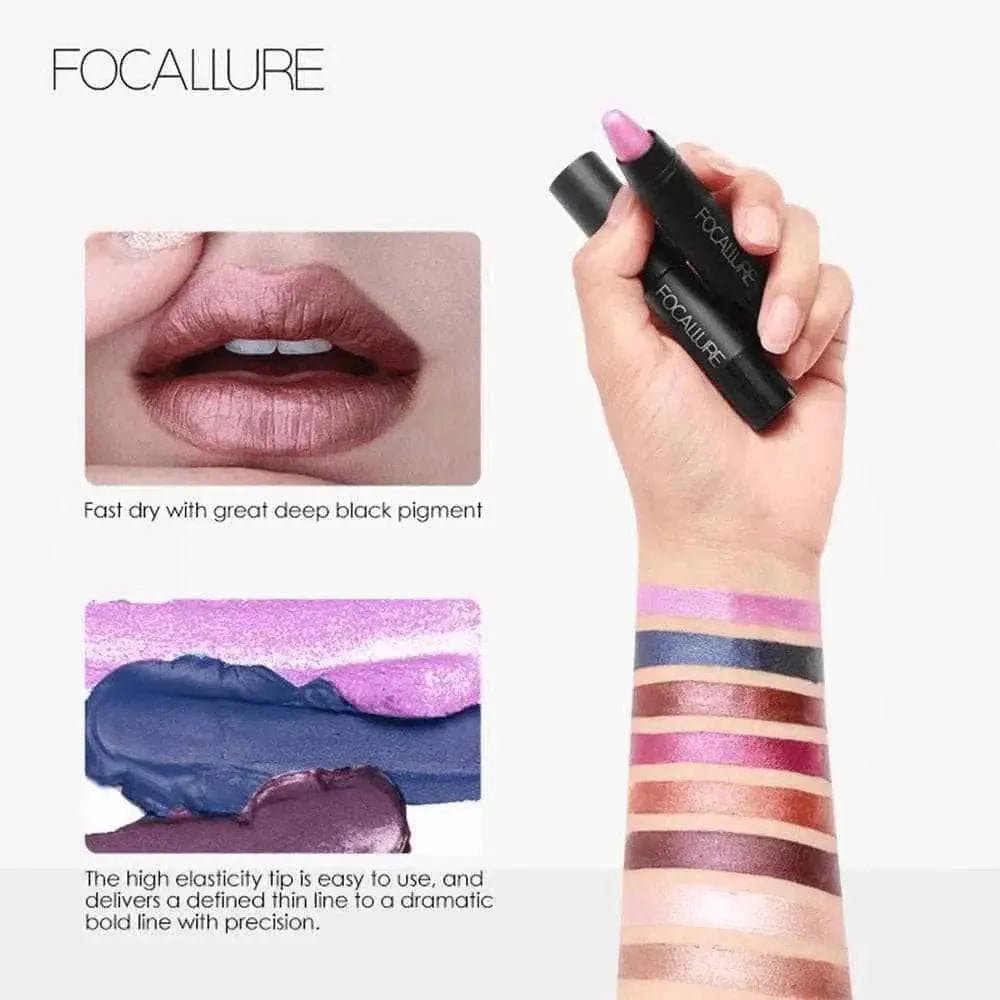 FOCALLURE Metallic Lip Crayon - GOGOTALES口红