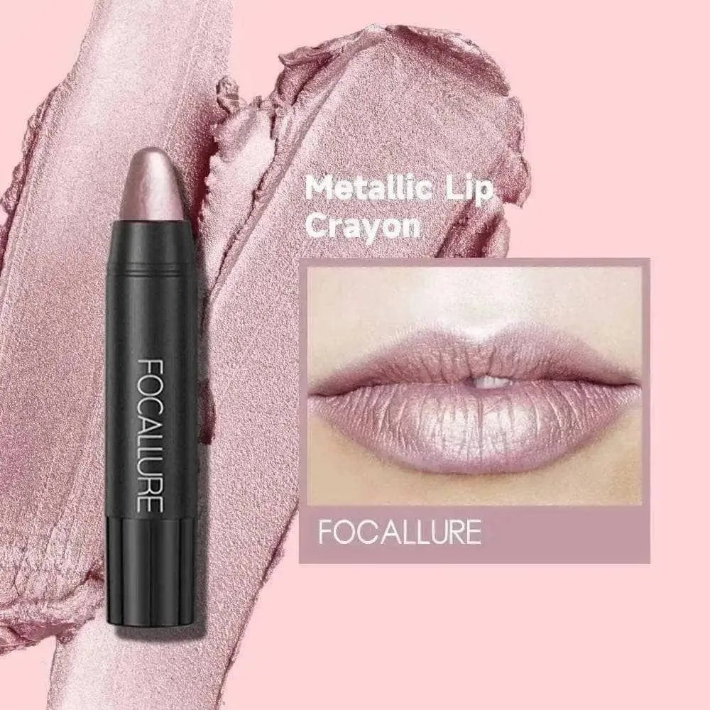 FOCALLURE Metallic Lip Crayon - GOGOTALES口红
