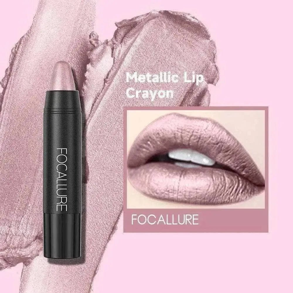 FOCALLURE Metallic Lip Crayon - GOGOTALES口红