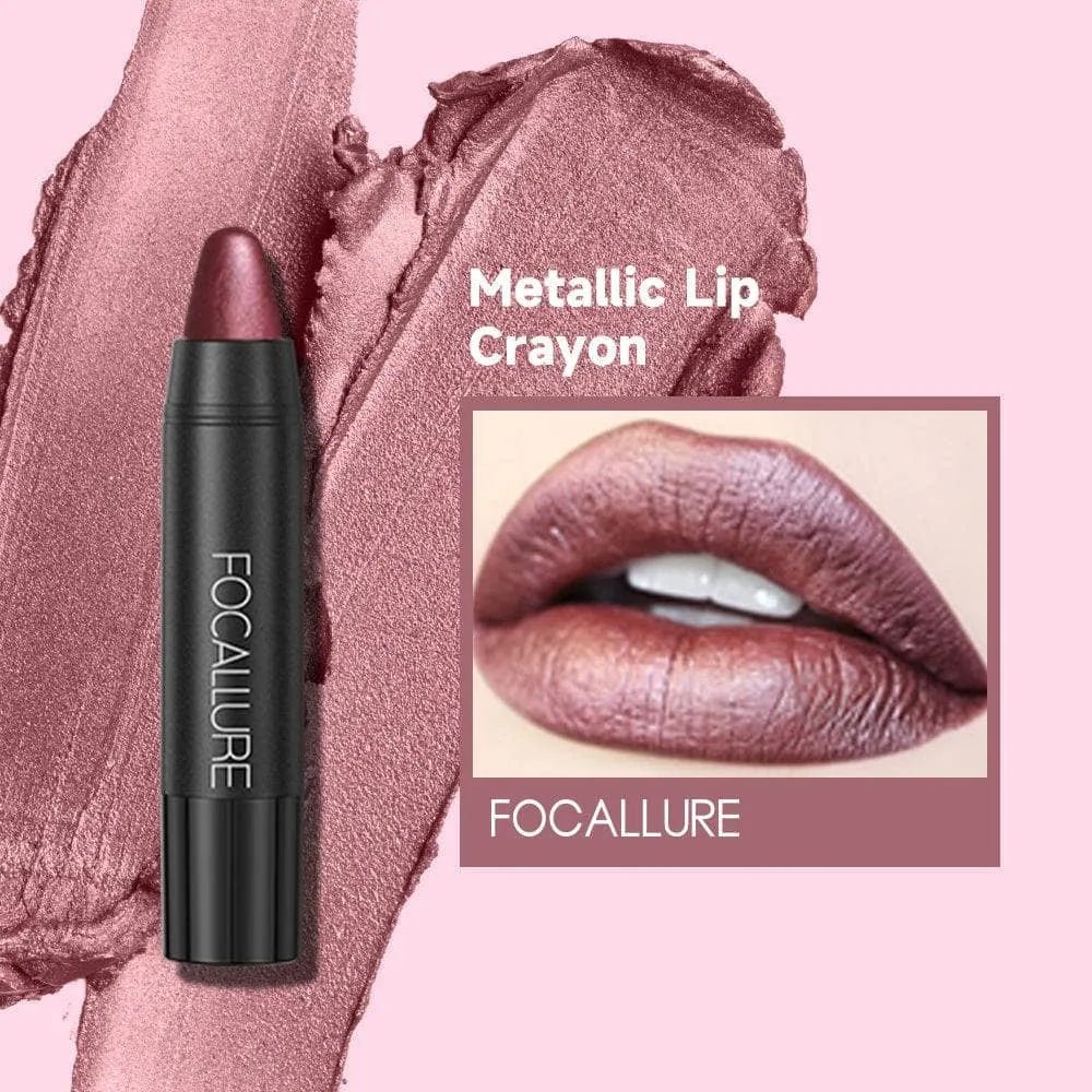 FOCALLURE Metallic Lip Crayon - GOGOTALES口红