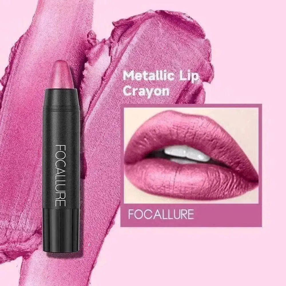 FOCALLURE Metallic Lip Crayon - GOGOTALES口红