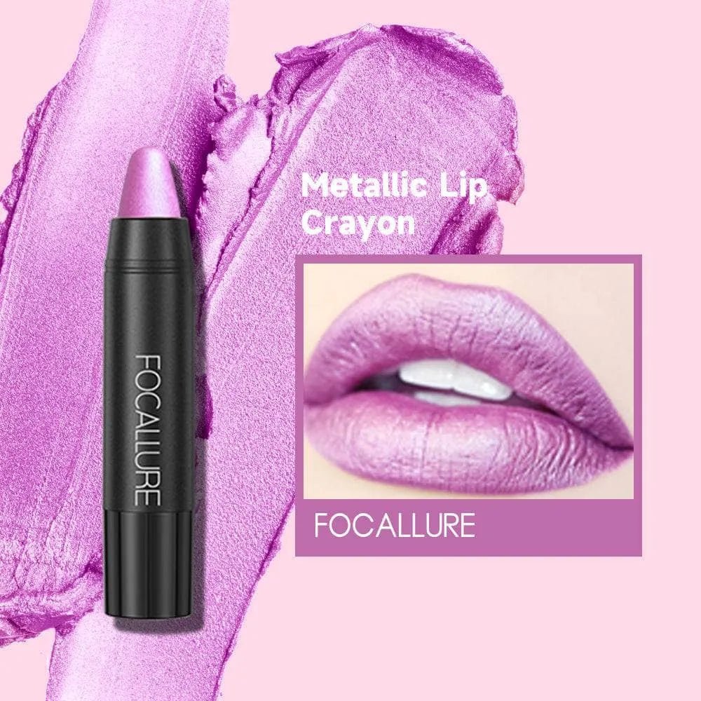 FOCALLURE Metallic Lip Crayon - GOGOTALES口红