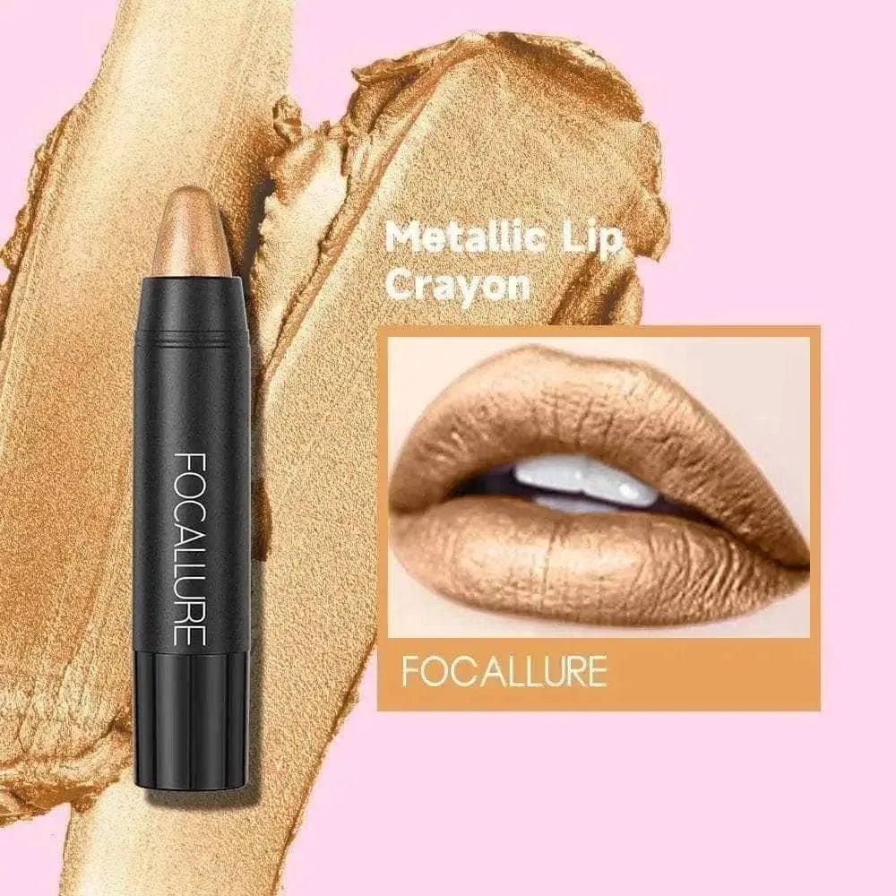 FOCALLURE Metallic Lip Crayon - GOGOTALES口红