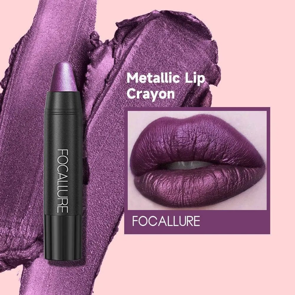 FOCALLURE Metallic Lip Crayon - GOGOTALES口红