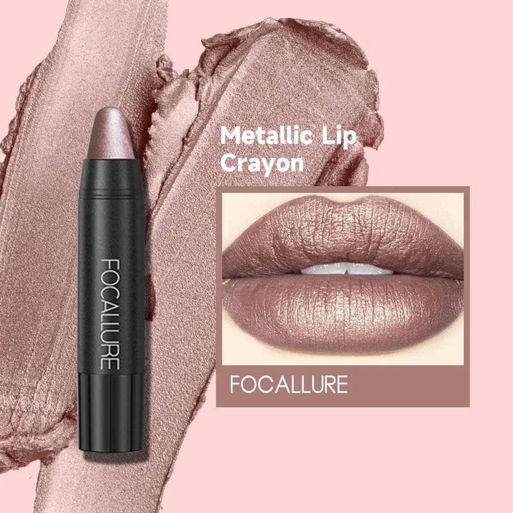 FOCALLURE Metallic Lip Crayon - GOGOTALES口红