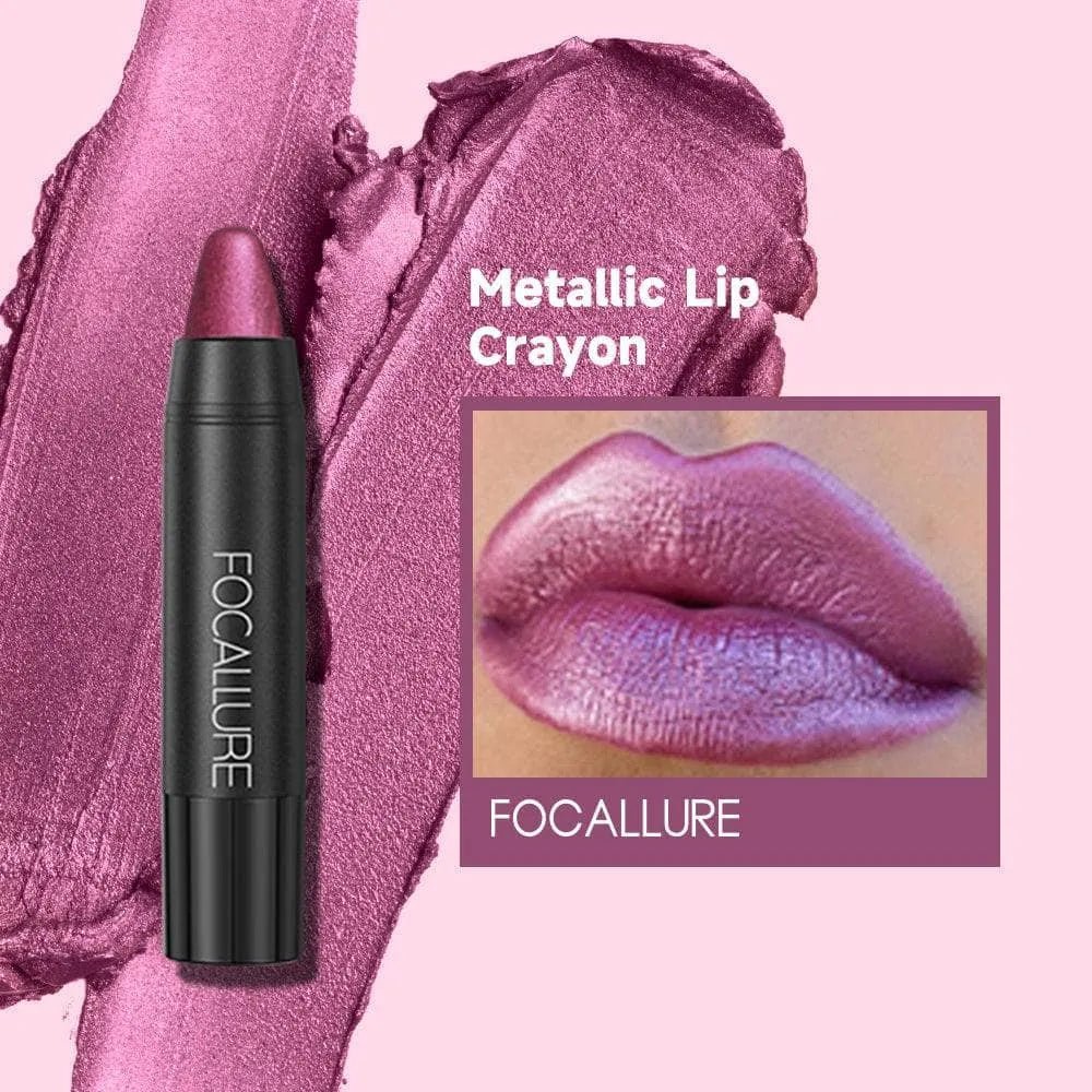 FOCALLURE Metallic Lip Crayon - GOGOTALES口红