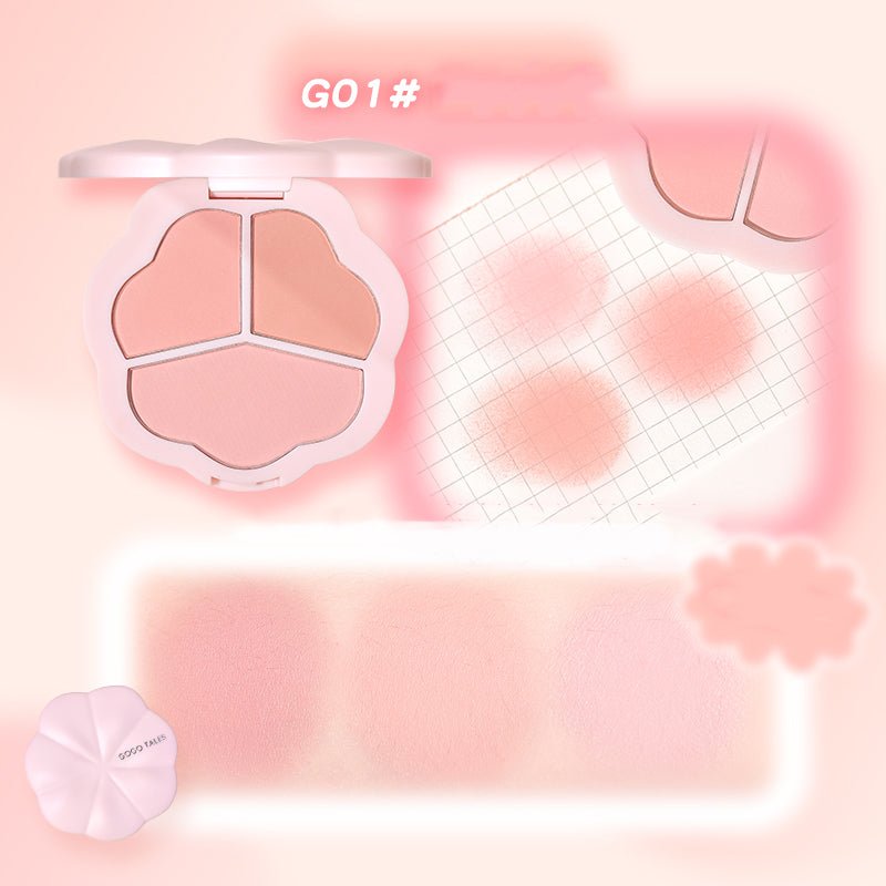Gogotales Flower Mist Trio Blush Palette - GOGOTALESBlush