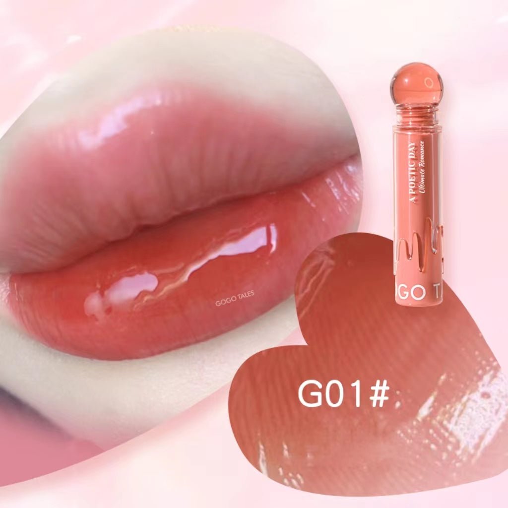 GOGOTALES Small Pink Ball Water Gloss Mirror Lip Glaze - GOGOTALES口红