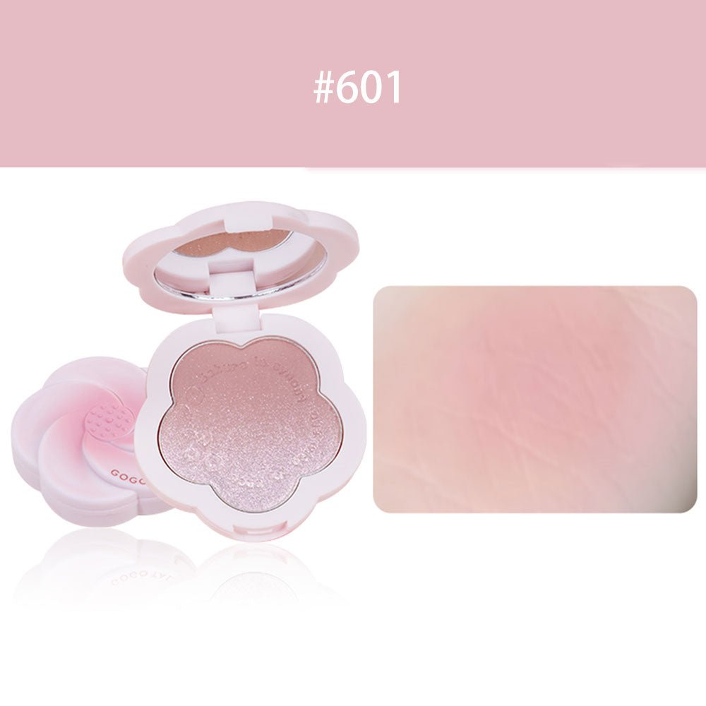 GOGOTALES Vitality Gradient Blush Beauty - 601 Pink Mist Blush Swatch - Sheer Shimmer Pigmentation Test