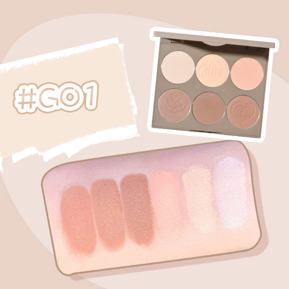 GOGOTALES Matte Highlight Shadow Blush All-in-one Plate