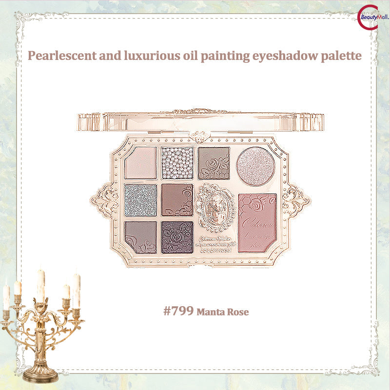 Pearlescent and luxurious oil painting eyeshadow palette