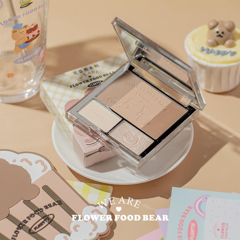 FLORTTE Blossom Food Bear Contour Palette - GOGOTALES眼影