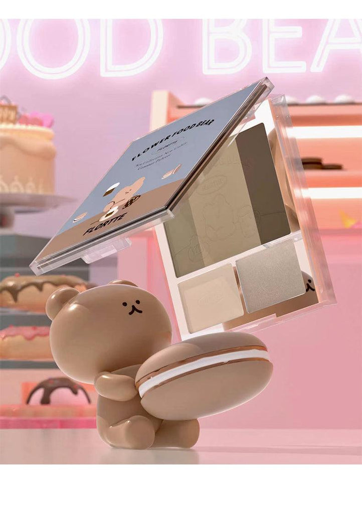 FLORTTE Blossom Food Bear Contour Palette - GOGOTALES眼影