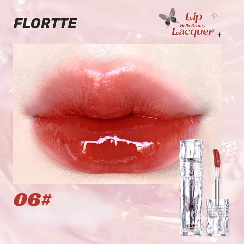 Flortte Butterfly Hello Beauty Lip Lacquer - GOGOTALES口红