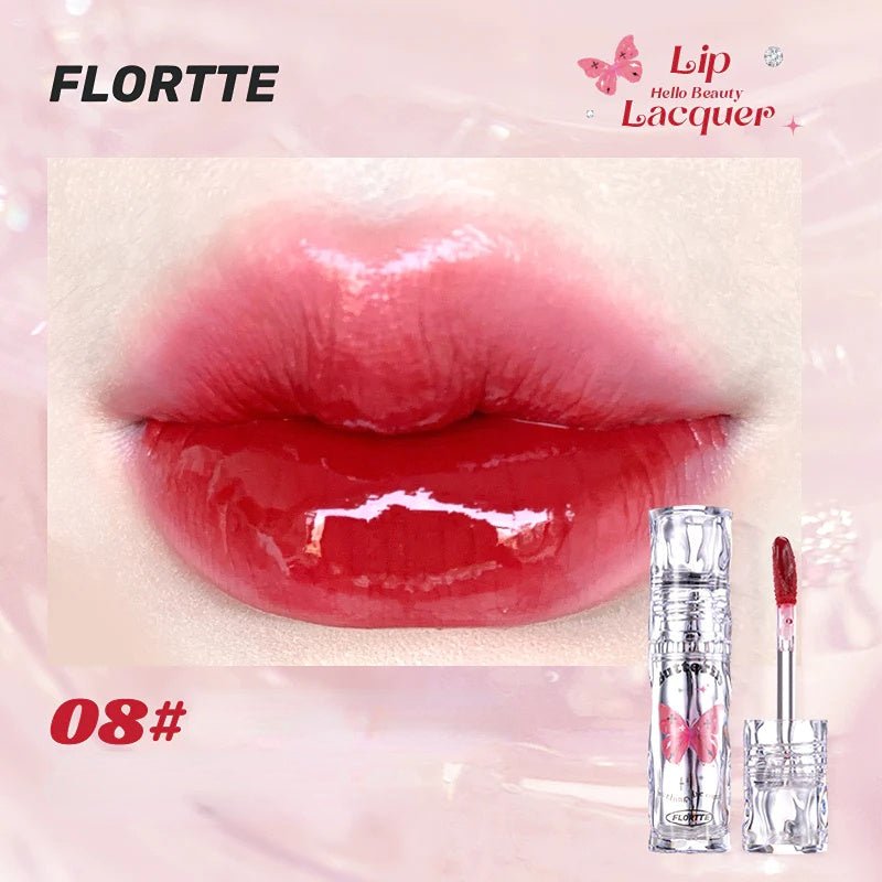 Flortte Butterfly Hello Beauty Lip Lacquer - GOGOTALES口红