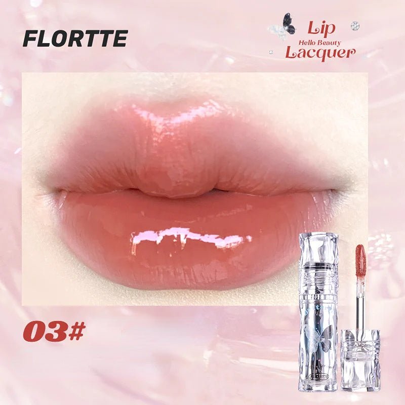 Flortte Butterfly Lip Lacquer - Shade 03 Swatch on Lips