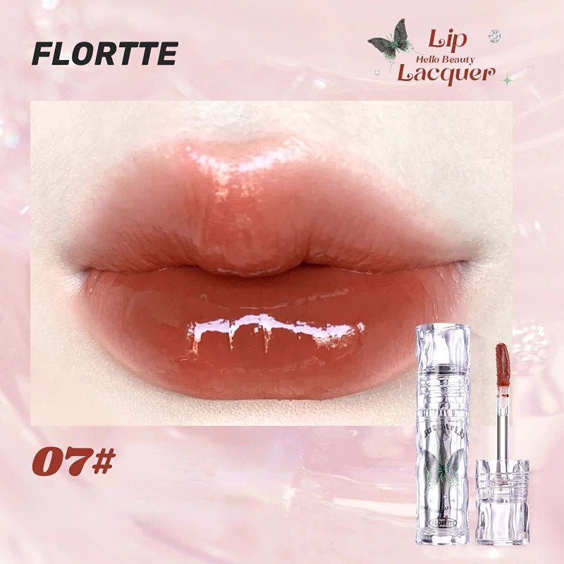 Flortte Butterfly Hello Beauty Lip Lacquer - GOGOTALES口红