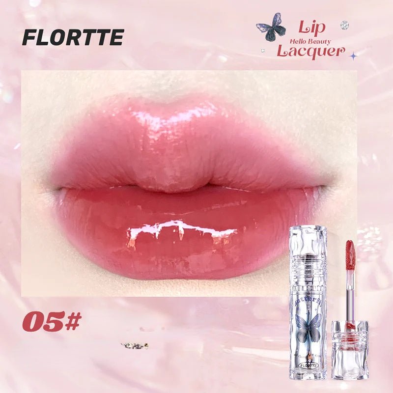 Flortte Butterfly Lip Lacquer - Shade 05 Swatch on Lips