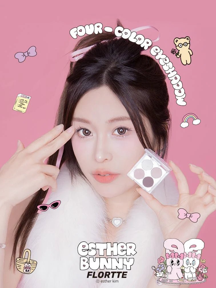 Flortte Esther Bunny Four Colors Eyeshadow - GOGOTALES眼影