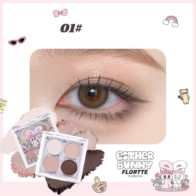 Flortte Esther Bunny Four Colors Eyeshadow - GOGOTALES眼影